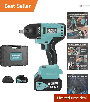 #ad 1 2 Cordless Impact Wrench 550ft lbs Torque Brushless Motor 4.0Ah Battery $141.53