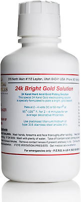#ad 24K Bright Gold Solution Intended for Bath Electroplating Equipment. Liquid $303.99