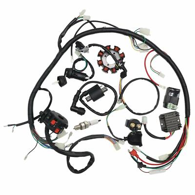 #ad #ad Magneto CDI Wiring Harness Wire Loom Full Kit ATV QUAD 150cc 200 250CC Go Kart $79.37