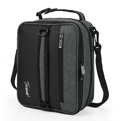 #ad Double Deck Lunch Bag Dual Compartment for Women Men Work Office Insulated Box $13.99