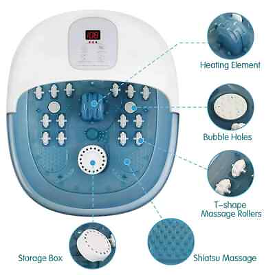 #ad Foot Spa Massager SPA 19 with Heat Bubbles Vibration Digital Temperature Control $32.79