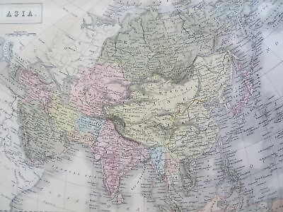 #ad Asia Qing China British India Ottoman Empire Japan Korea Arabia 1853 Hall map $42.50