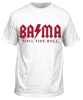 Alabama Crimson Tide Men#x27;s White Roll Tide Bolt Short Sleeve T Shirt $23.95