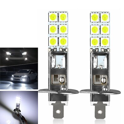 #ad 2x Super Bright H1 LED Headlight Kit High Low Beam Fog Driving Bulbs 6500K White $6.90