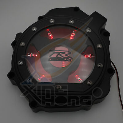 #ad RED LED See Through Clear Engine Stator Cover For SUZUKI GSXR1000 2005 2008 $96.99