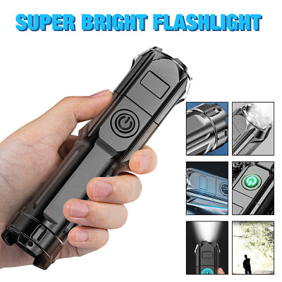 #ad Super Bright USB Led Rechargeable Torch Tactical Flashlight Searchlight Outdoor AU $12.38