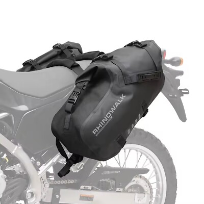 #ad Rhinowalk Motorcycle 18L 9L*2 Saddle Bags Waterproof Shoulder Luggage Durable $119.90