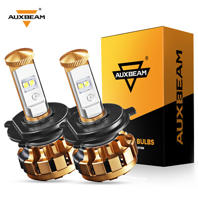 #ad AUXBEAM 9003 H4 Car amp; Truck LED Headlight High Low Beam 6000K White Light Bulbs $59.99