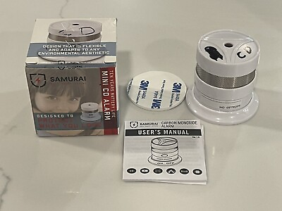#ad Samurai Mini CO Alarm Carbon Monoxide Detector Model CM1 New Open Box Read $19.99