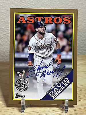 #ad #ad 2023 Topps Update #x27;88 Topps Auto DAVID HENSLEY RC #88BA DH Astros **GOLD #46 50 $4.99