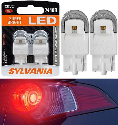 #ad Sylvania ZEVO LED Light 7440 Red Two Bulbs Rear Turn Signal Replacement Upgrade $26.50