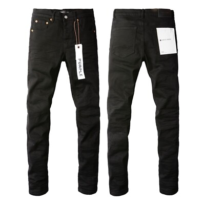 #ad New Purple Brand Black Fold Distressed Slim Jeans $76.00