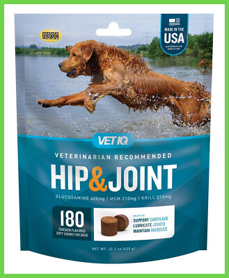 #ad VetIQ Maximum Strength Hip and Joint Chews Supplement for Dogs {180 ct} $25.90