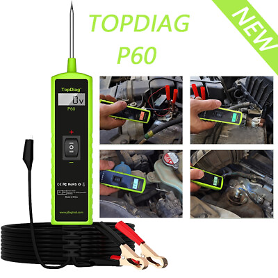 #ad TopDiag Jdiag P60 Circuit Test Voltage 6 30v Detector Diode Diagnostic Tools $31.45