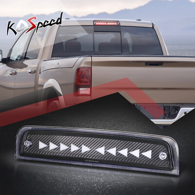 #ad LED SEQUENTIAL TRIANGLE Carbon Fiber 3rd Brake Light Lamp for 09 18 Dodge Ram $39.99