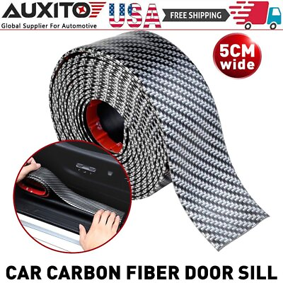 #ad 5CMx2M Car Carbon Fiber Rubber Edge Guard Strip Door Sill Protector Accessories $10.99