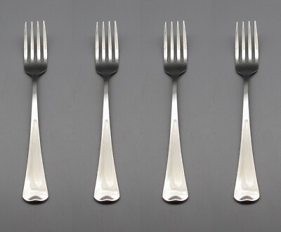 #ad Oneida Stainless Flatware DISTINCTION FIRESIDE Dinner Forks Set of Four * USA $13.49