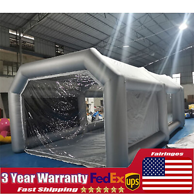 #ad Inflatable Spray Tent Booth Paint Car Paint 26x13x10FT with 2 Filtration System $607.05