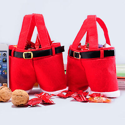 #ad Xmas Present Handbags Practical Soft Portable Santa Pants Gift Bags Portable $8.06