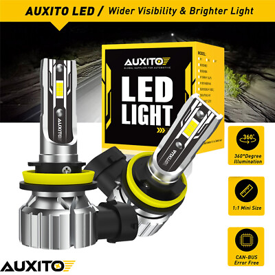 #ad 2X AUXITO H11 H8 24000LM LED Headlight Low Beam Bulb Super Bright 6500K Lamp Kit $22.31