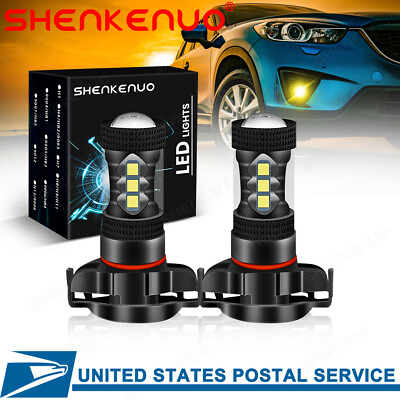 #ad 2x 5202 LED Fog Light Bulbs Golden Yellow For Dodge Charger 2011 2012 2013 2014 $10.01