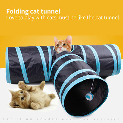 EPaw Collapsible Cat Tunnel Tube Interactive Indoor Cats Peek Hole Kitten Toys $12.99