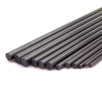 #ad #ad 1M 1000mm Pultruded Carbon Fiber Round Rod 1 10mm Diameter $4.49