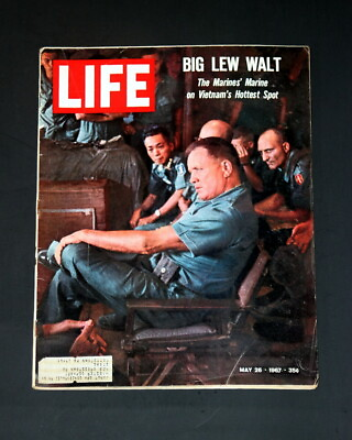 #ad LIFE MAGAZINE MAY 26 1967 MARINE BIG LEW WALT $6.99