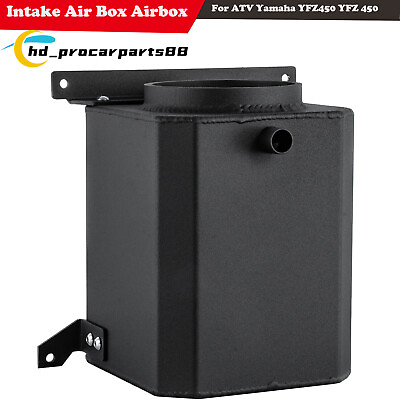 #ad Black Aluminum Intake Air Box Airbox For ATV Yamaha YFZ450 YFZ 450 SS $129.00