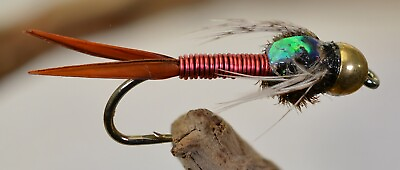 #ad 1 Doz Bead Head Copper John Nymph Flies with Red Wire Mustad Signature Hooks $8.99