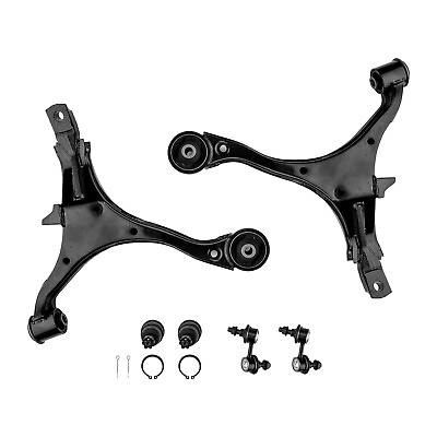 #ad For 2002 06 Honda CR V 6Pcs Lower Control Arm Ball Joint Sway Bar Suspension Kit $74.99