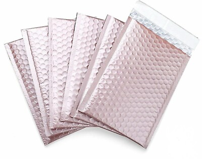 #ad ANY SIZE Matte Metallic Rose Gold Poly Bubble Mailers Envelopes shipping bags $179.09