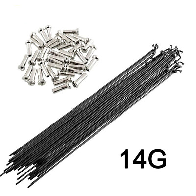 #ad 36Pcs 14G Bicycle Spokes With Nipples 170mm 290mm Stainless Steel Bicycle $17.24