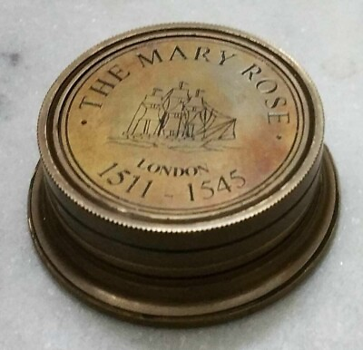 #ad Brass Mary Rose Antique Sundial Compass Vintage Designer Gift Nautical Compass $20.67