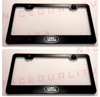 #ad 2X Laser Engraved Land Rover Stainless Steel Finished License Plate Frame $21.00