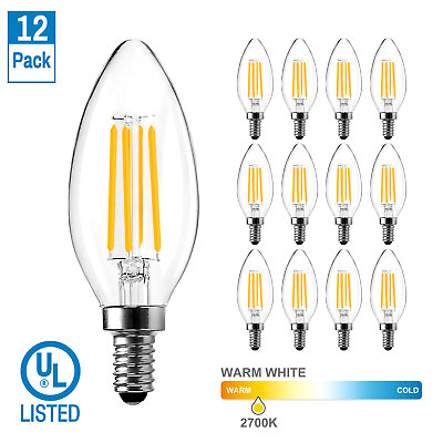 #ad BRIMAX E12 LED Candle Light Bulbs Candelabra Chandelier Bulb Replacement 40W 60W $13.64