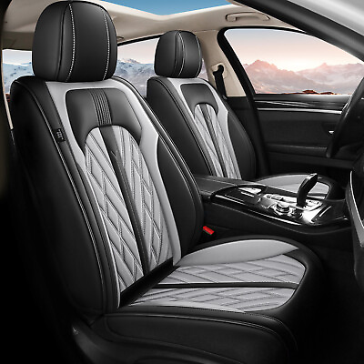 #ad Breathable Car Seat Cover Full Set Faux Leather For HYUNDAI Santa Fe 2009 2018 $106.79