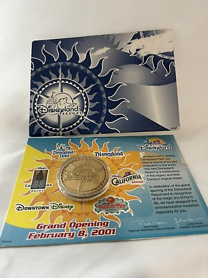 #ad Disney California Adventure DCA February 8 2001 Grand Opening Coin Medallion $15.21