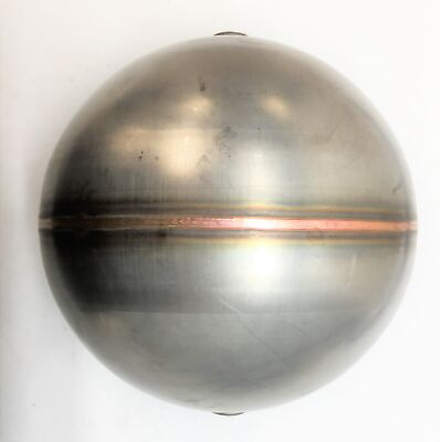 #ad Unbranded Round Stainless Metal Float Ball 10quot;Dia. Tubed 1 2quot;Opening NOS $300.67