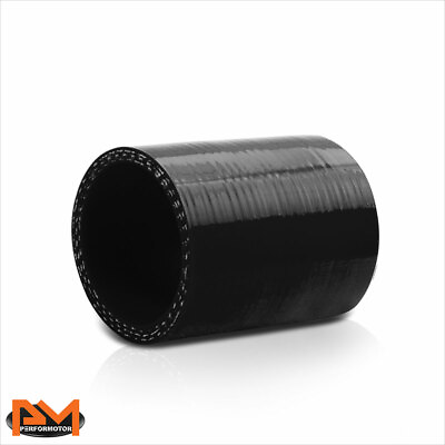 #ad Straight Coupler 3quot; Air Intake Turbo Intercooler 4 Ply Silicone Pipe Hose Black $7.89
