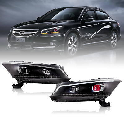#ad VLAND Demon Eye Headlights For 2008 12 Honda Accord Sedan w Sequential Indicator $305.00