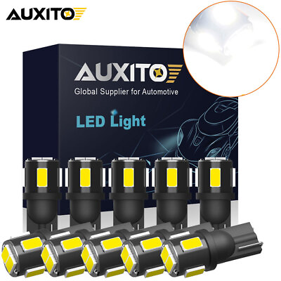 #ad AUXITO 10X LED T10 194 W5W 2825 White Dome License Side Marker Light Bulbs 6500K $7.99
