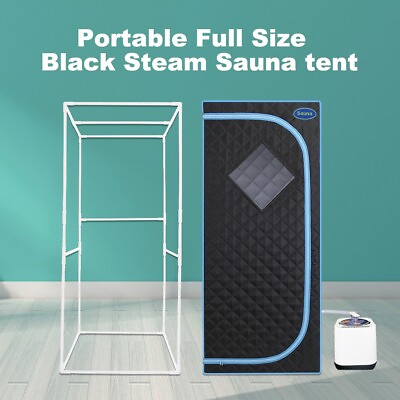#ad Portable Black Steam Sauna Tent Home Spa with Foldable Chair FCC Certification $229.99
