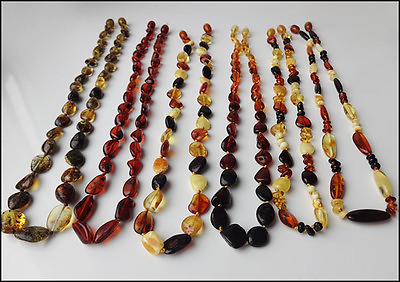 #ad Lot 6 Natural Baltic Amber Beads Necklaces $98.00