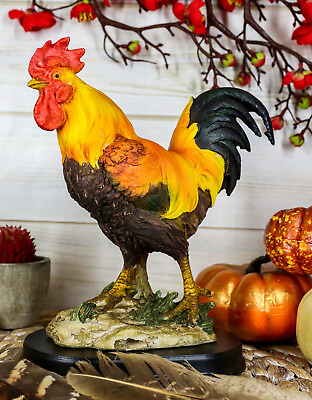 #ad Ebros Proud Country Chicken Rooster Statue with Base 7.5quot; H $26.99