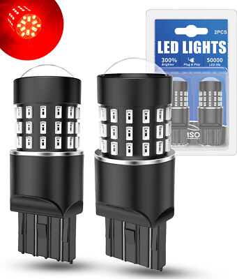#ad 7443 7440 7444 LED Red Anti Flash Brake Stop Tail Parking CANBUS Light Bulbs $24.99