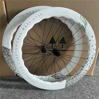 #ad 700C Carbon Fiber Road Bike Wheels DIsc Brake Thru Axle Bicycle Wheelset 60 65mm $622.38