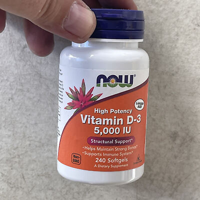 #ad Now Foods High Potency Vitamin D 3 5000 IU 240 Softgels Dietary Supplement $16.99
