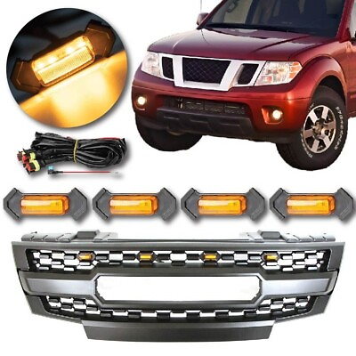 #ad 4x LED Amber Grille Lights Kit For Nissan Frontier 2005 2023 RAPTOR Style Grille $18.99