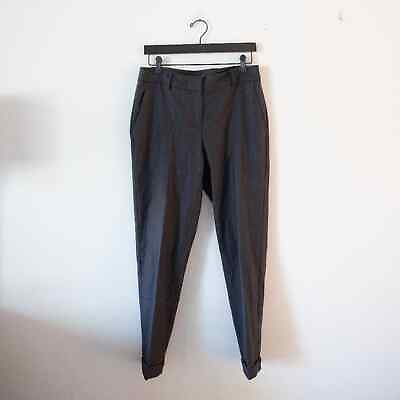 #ad Eileen Fisher Wool Cuffed Charcoal Pants $49.00